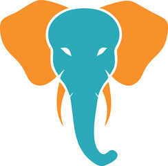Elephant icon vector and color graphic design, Elephant logo vector, Animal of Elephant head vector illustration