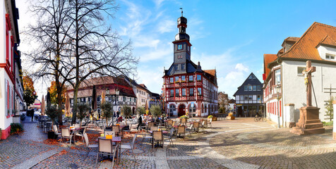 Town hall in the historical centre of Lorsch an der Bergstraße, Hessen, Germany