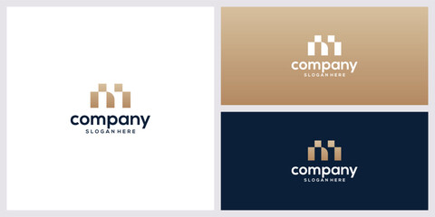 creative letter tm pixel logo technology