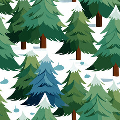 Fototapeta premium Background with Christmas trees decoration.