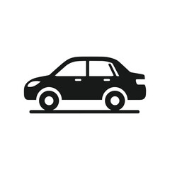 Car auto vehicle transport silhouette type design travel race model technology style and generic automobile contemporary kid toy flat vector illustration.