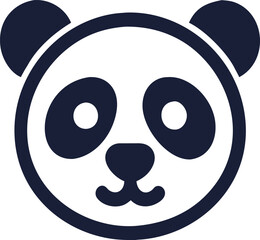 Panda icon vector, color graphic, Panda logo vector, animal of Panda head vector illustration design.