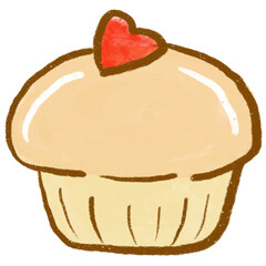 cupcake with heart