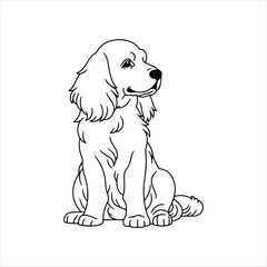 Cute beagle puppy sitting with a bone on a white background, illustrated in a fun cartoon style