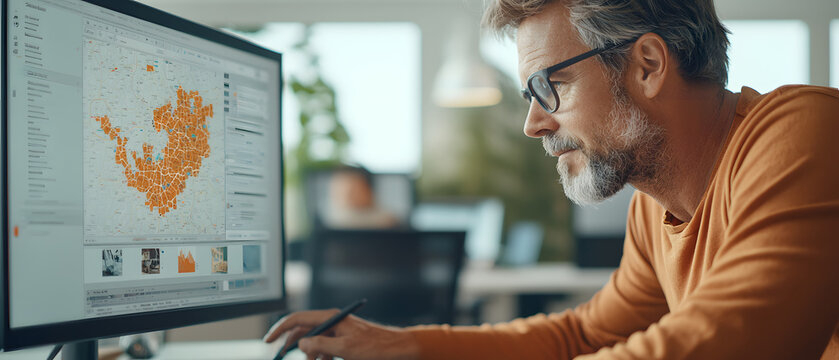 Geo information Working on a Map on the Computer: Analysing Spatial Data for Geographic Information Systems (GIS) Projects