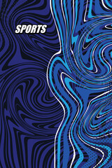 Sport  jersey design navy blu color for sublimation vector EPS 10