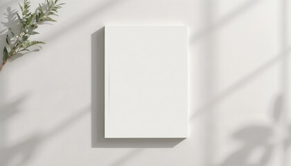 Blank podcast cover mockup with copy space on a light wall background and soft shadow