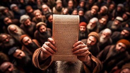 Ancient Jewish Prophet Holding the Torah