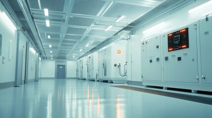 Medicalgrade emergency generator installation rendering in hospital basement