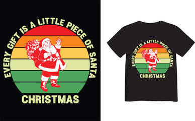Christmas T-shirt design, Christmas design, Santa Claus, December festival, Holidays, Merry Christmas