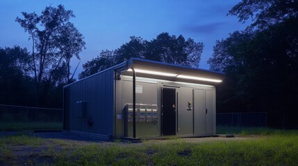 Diesel backup power with weatherproof enclosure for professional lighting