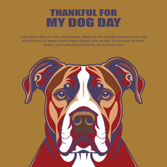 Thankful For My Dog Day background.