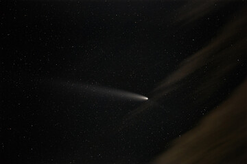 Comet C 2023 A3 Tsuchinshan-ATLAS at night sky
