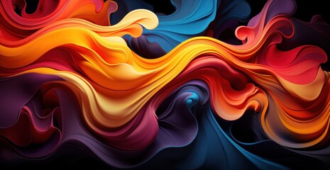 A vibrant abstract composition of flowing colors creating a dynamic visual experience.