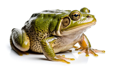 Obraz premium African Bullfrog on white background isolated 