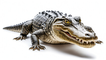 Fototapeta premium Alligator on white background isolated