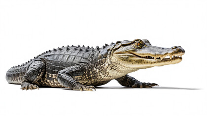 Fototapeta premium Alligator on white background isolated