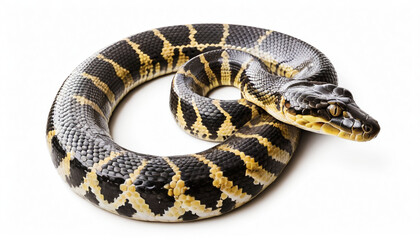 Obraz premium Anaconda on white background isolated