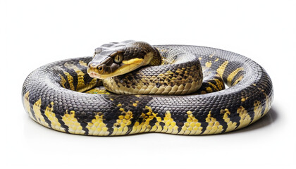 Obraz premium Anaconda on white background isolated