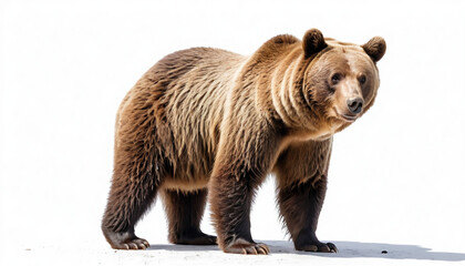 Fototapeta premium Bear on white background isolated
