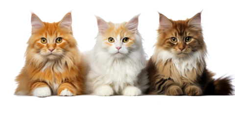 cats on transparent background