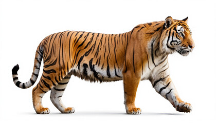 Obraz premium Bengal Tiger on white background isolated 