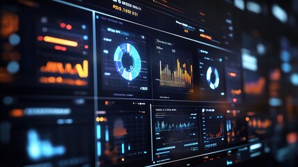 Obraz premium Data Visualization with Gigapixel Quality Analysis