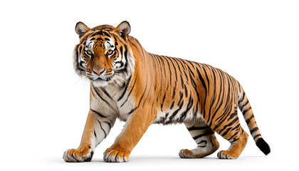 Obraz premium Bengal Tiger on white background isolated 