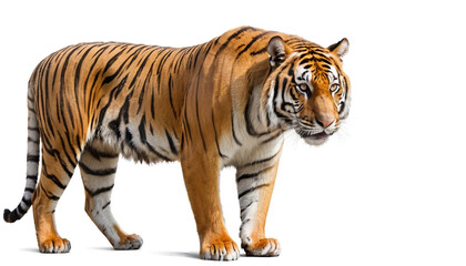Obraz premium Bengal Tiger on white background isolated 