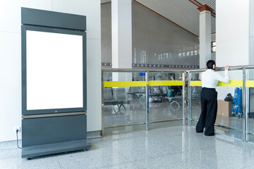 Fabric Pop Up basic unit Advertising banner media display backdrop, empty background.