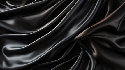 Fototapeta premium Abstract Black Satin Fabric Texture