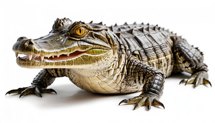 Naklejka premium Caiman on white background isolated