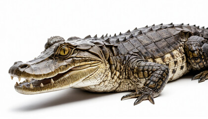 Naklejka premium Caiman on white background isolated
