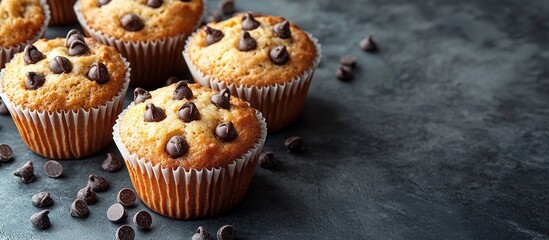 Close-up of Chocolate Chip Muffins