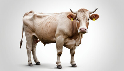 Cow on white background isolated 