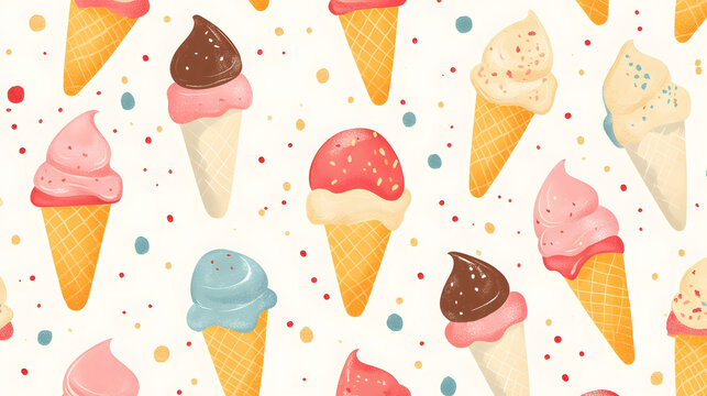 Delicious ice cream patterns