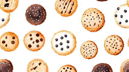 Obraz premium Delicious cookie patterns