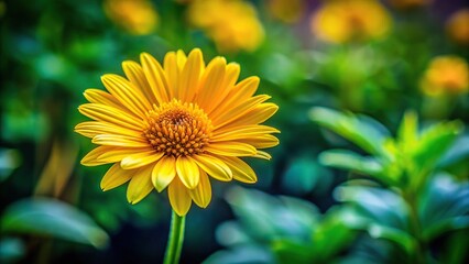 Yellow flowers photography of a yellow flower in the garden long shot