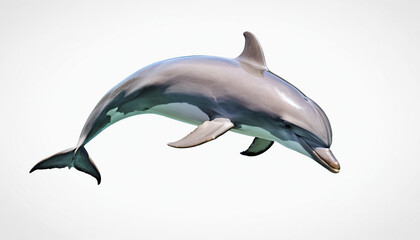 Obraz premium Dolphin on white background isolated