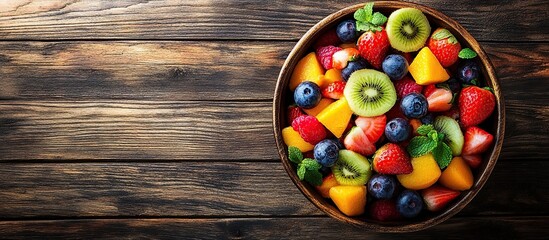 Fresh Fruit Salad in Bowl