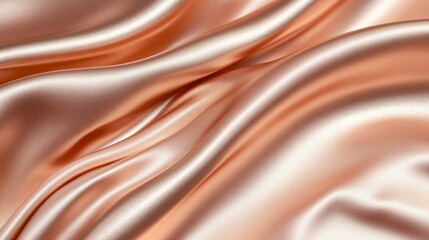 Soft rose gold -colored silk fabric with smooth flowing folds - made with Generative AI