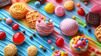 Obraz premium Delicious sweet treats