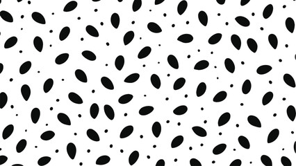 Abstract watermelon seeds pattern vector on transparent background