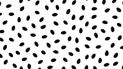 Abstract watermelon seeds pattern vector on transparent background