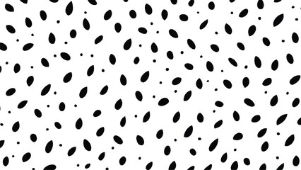 Abstract watermelon seeds pattern vector on transparent background