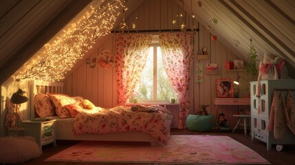 Whimsical Bedroom Decor with Fairy Lights
