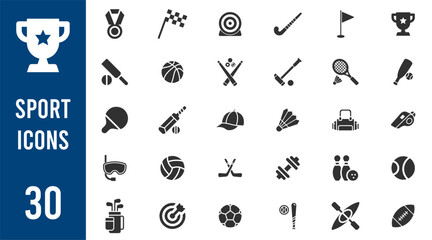 Sports icons set