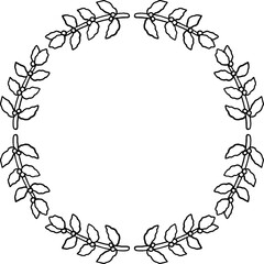 doodle plant ring hand drawn	