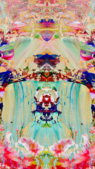 Fototapeta premium Abstract background art . Ethnic pattern. Mixtures of oil paint. Trendy hand painting canvas. Wall decor and Wall art prints Idea. 3D Texture. Art object