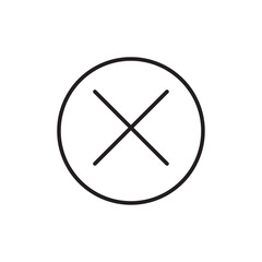 Cancel icon logo set vector